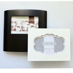 Set of 2: White & Black 3-D Photo Boxes